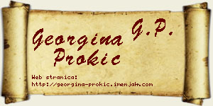 Georgina Prokić vizit kartica